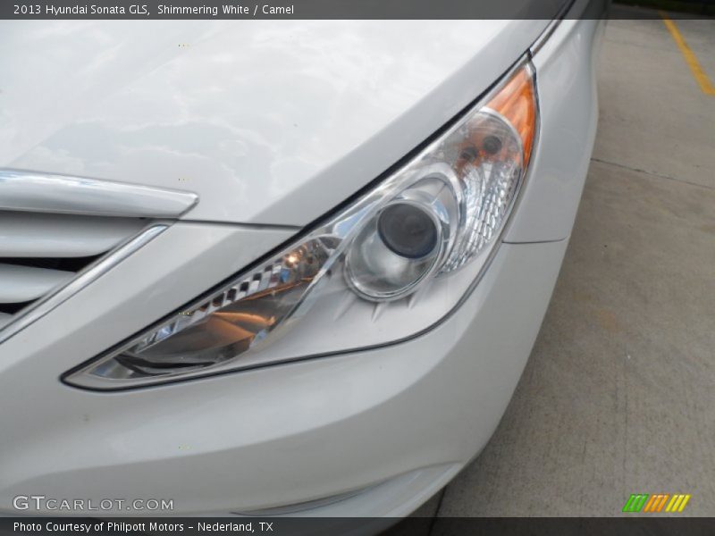 Shimmering White / Camel 2013 Hyundai Sonata GLS