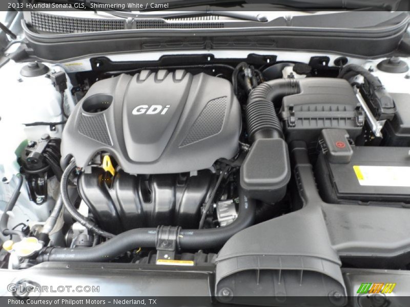 Shimmering White / Camel 2013 Hyundai Sonata GLS