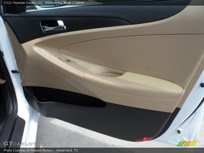 Shimmering White / Camel 2013 Hyundai Sonata GLS