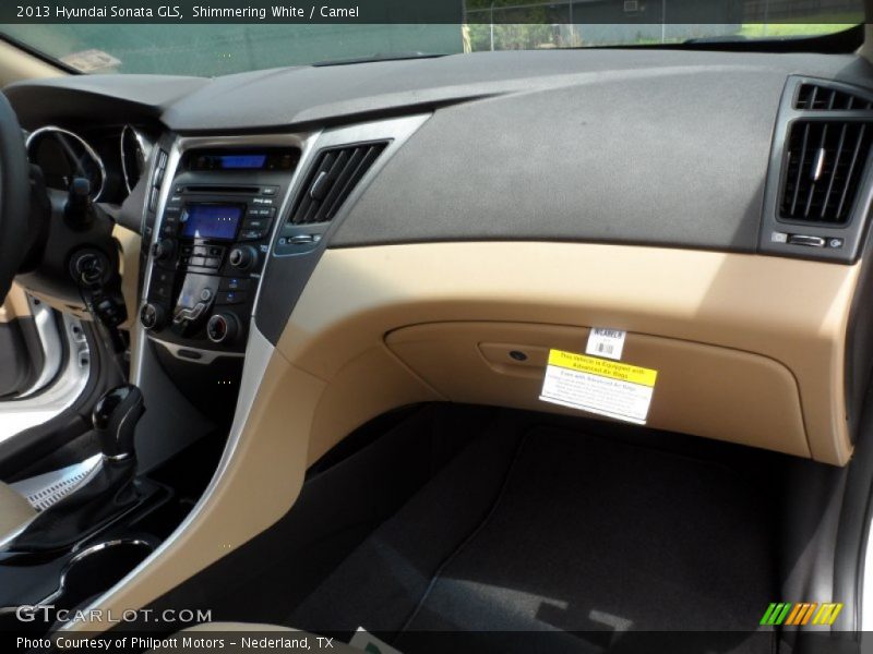 Shimmering White / Camel 2013 Hyundai Sonata GLS