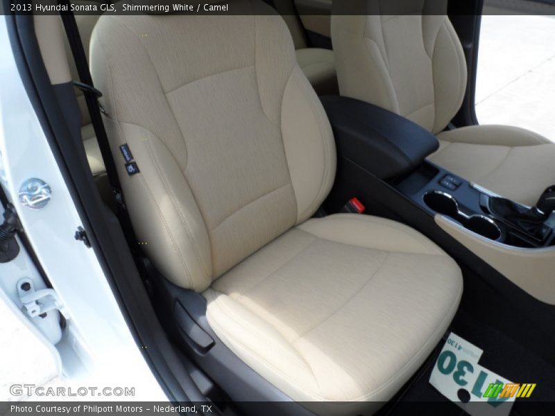 Shimmering White / Camel 2013 Hyundai Sonata GLS