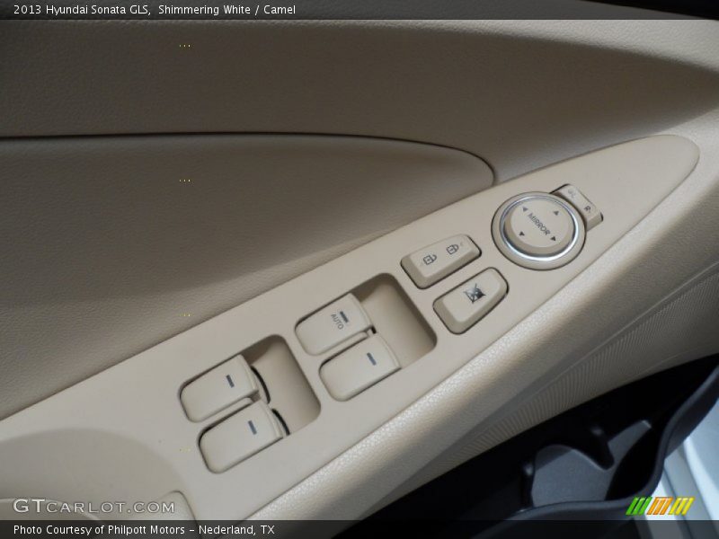 Shimmering White / Camel 2013 Hyundai Sonata GLS