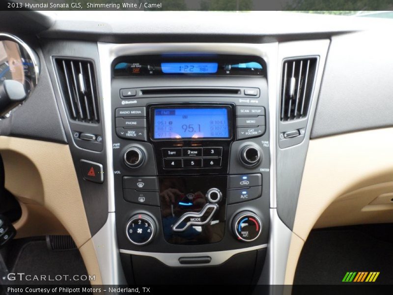 Shimmering White / Camel 2013 Hyundai Sonata GLS