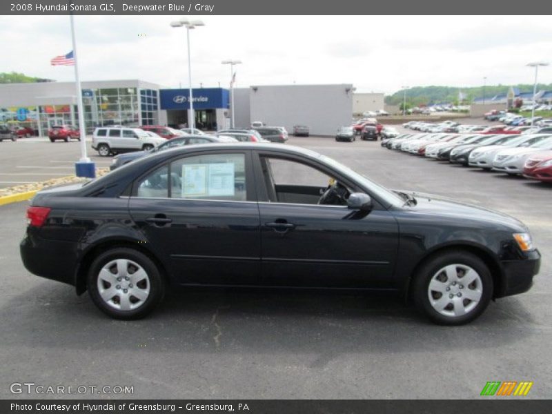 Deepwater Blue / Gray 2008 Hyundai Sonata GLS