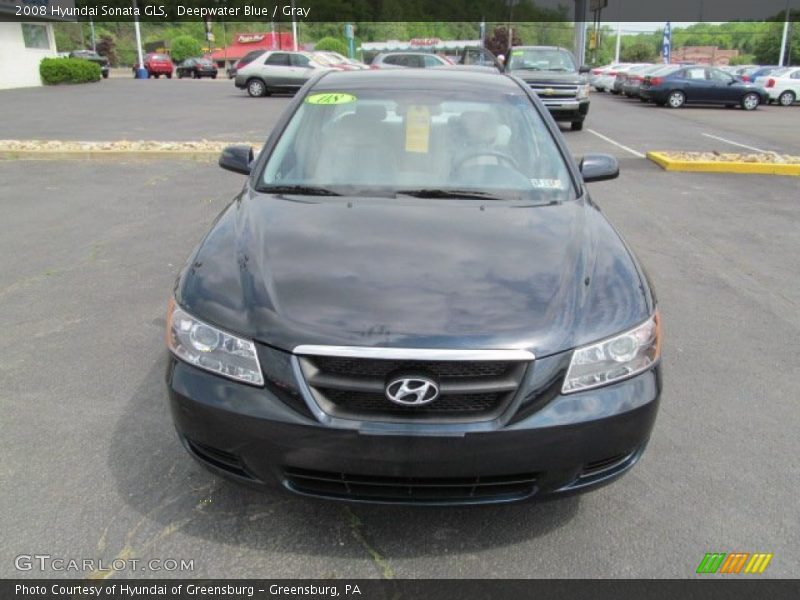 Deepwater Blue / Gray 2008 Hyundai Sonata GLS