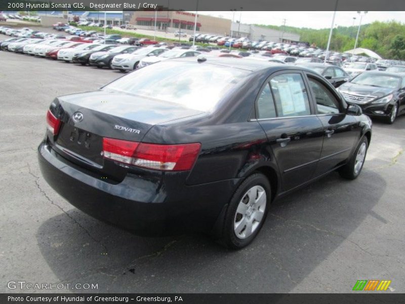 Deepwater Blue / Gray 2008 Hyundai Sonata GLS