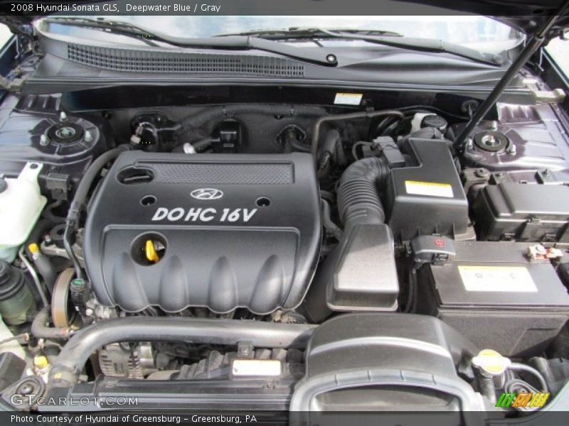 Deepwater Blue / Gray 2008 Hyundai Sonata GLS