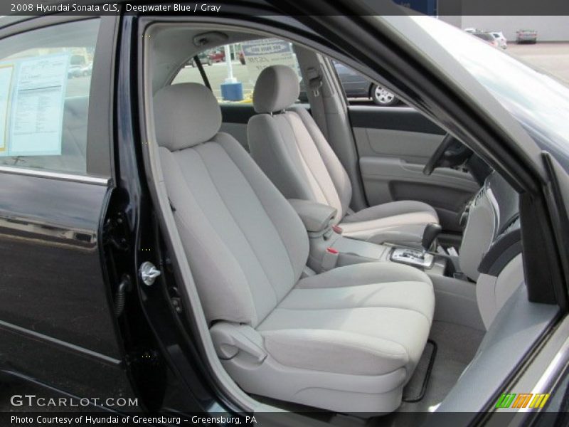 Deepwater Blue / Gray 2008 Hyundai Sonata GLS
