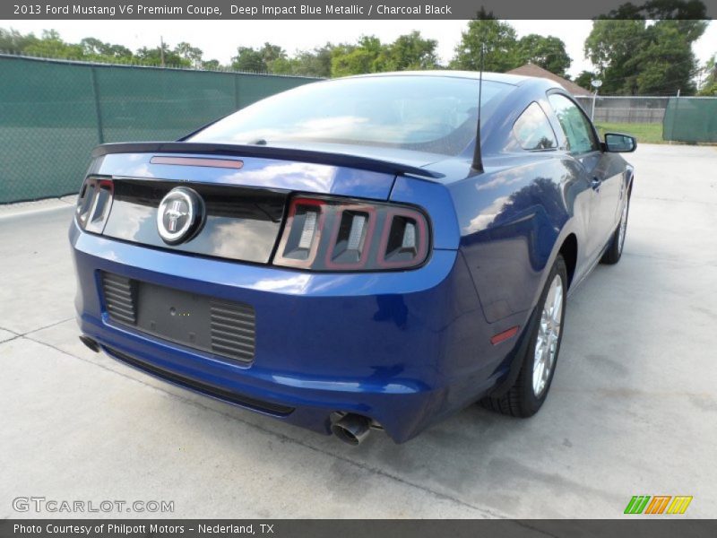 Deep Impact Blue Metallic / Charcoal Black 2013 Ford Mustang V6 Premium Coupe