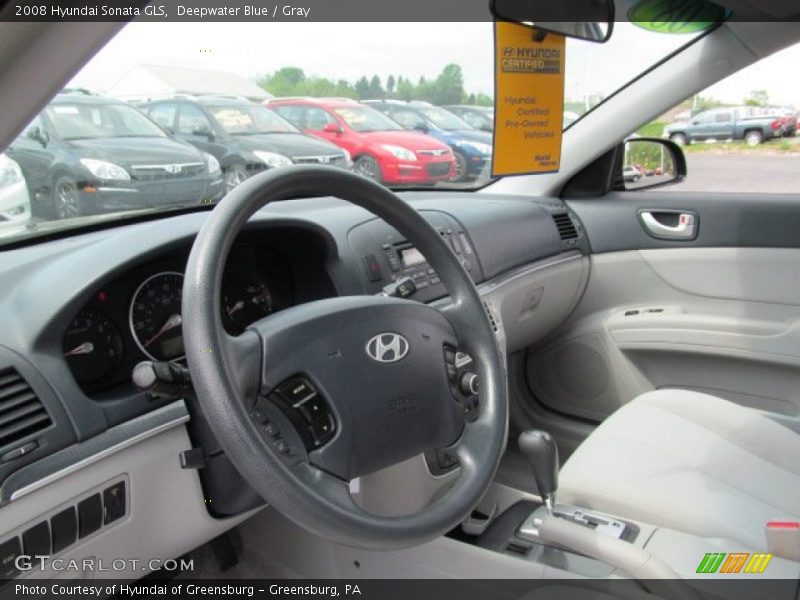 Deepwater Blue / Gray 2008 Hyundai Sonata GLS