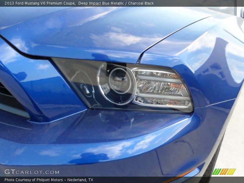 Deep Impact Blue Metallic / Charcoal Black 2013 Ford Mustang V6 Premium Coupe