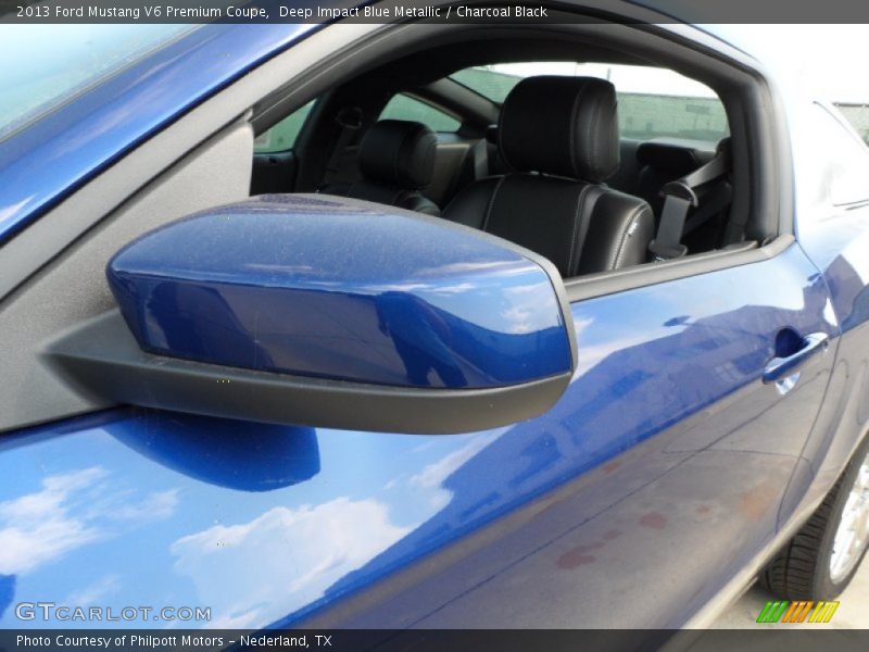 Deep Impact Blue Metallic / Charcoal Black 2013 Ford Mustang V6 Premium Coupe