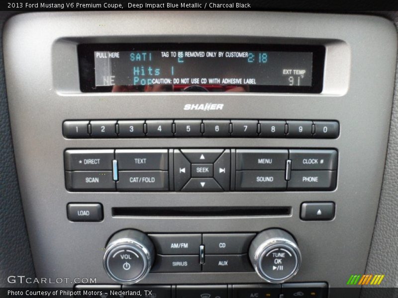 Controls of 2013 Mustang V6 Premium Coupe