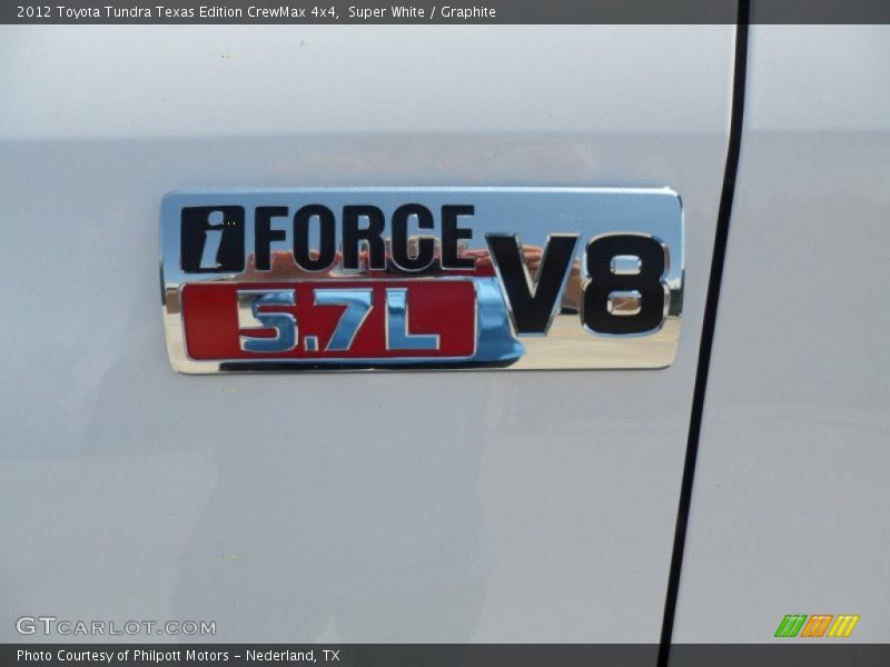 Super White / Graphite 2012 Toyota Tundra Texas Edition CrewMax 4x4