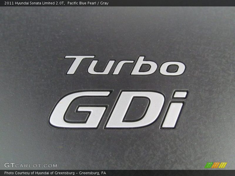Pacific Blue Pearl / Gray 2011 Hyundai Sonata Limited 2.0T