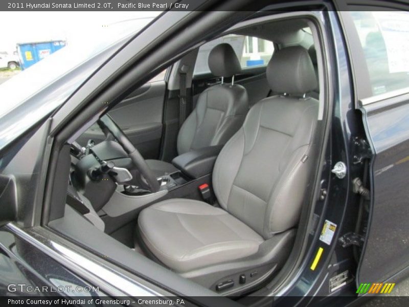 Pacific Blue Pearl / Gray 2011 Hyundai Sonata Limited 2.0T