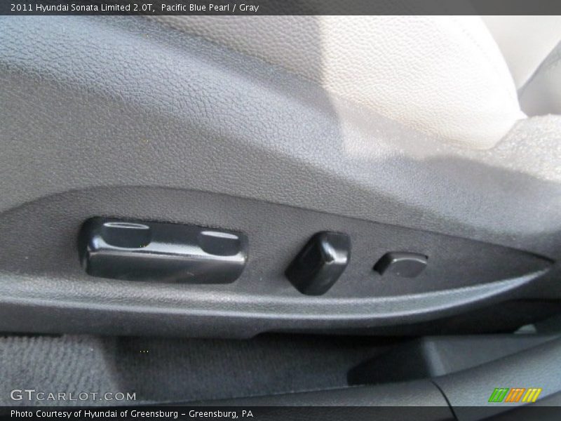 Pacific Blue Pearl / Gray 2011 Hyundai Sonata Limited 2.0T