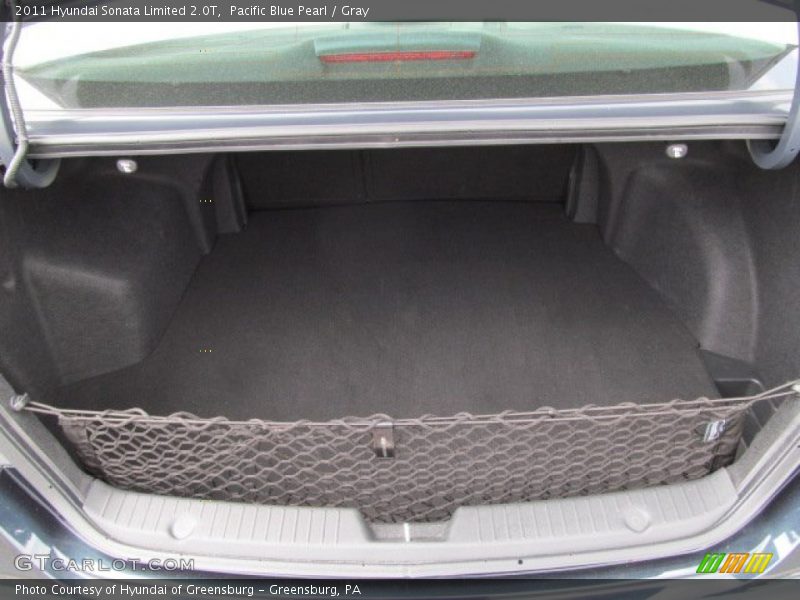 Pacific Blue Pearl / Gray 2011 Hyundai Sonata Limited 2.0T