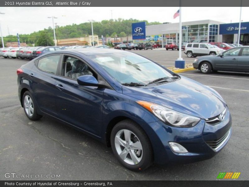 Atlantic Blue / Gray 2013 Hyundai Elantra GLS