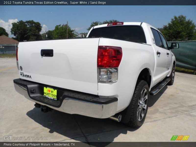 Super White / Sand Beige 2012 Toyota Tundra Texas Edition CrewMax