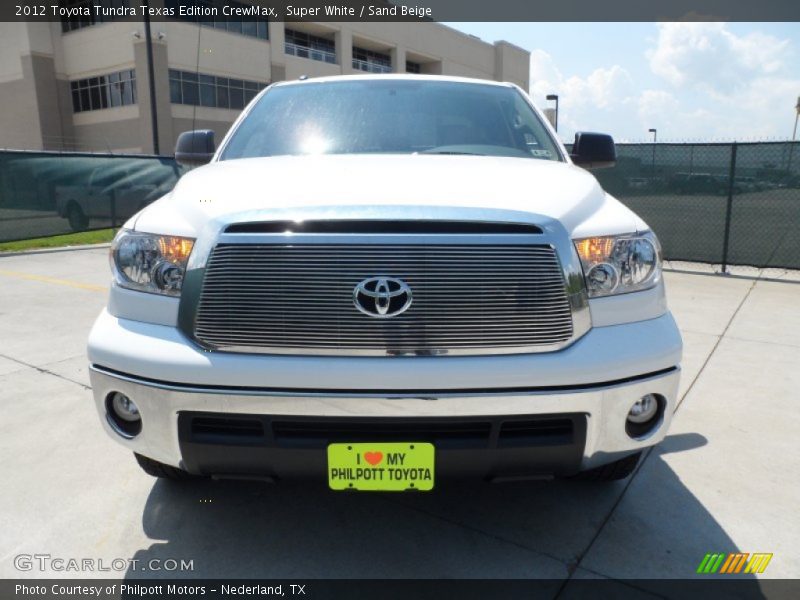 Super White / Sand Beige 2012 Toyota Tundra Texas Edition CrewMax