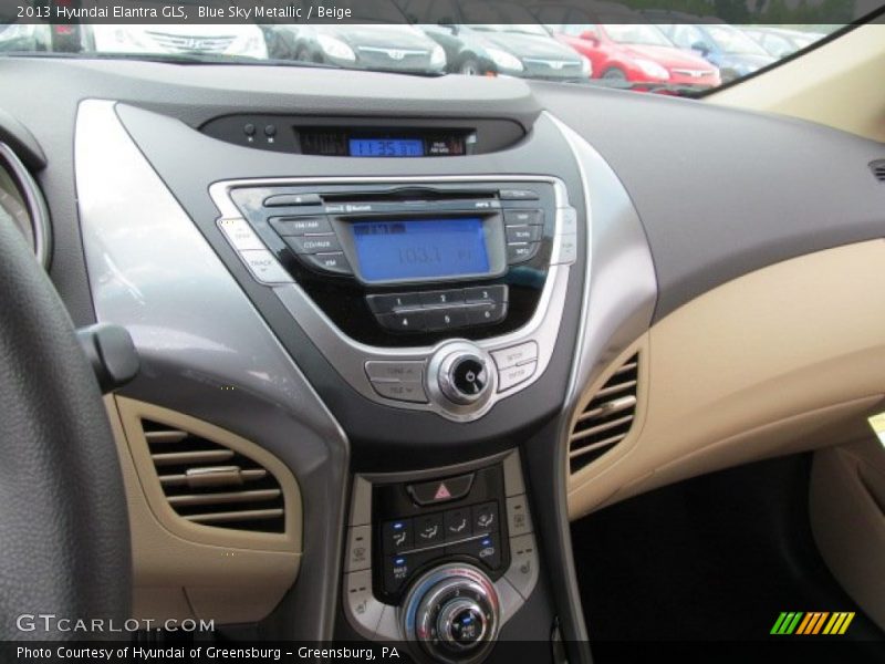 Blue Sky Metallic / Beige 2013 Hyundai Elantra GLS