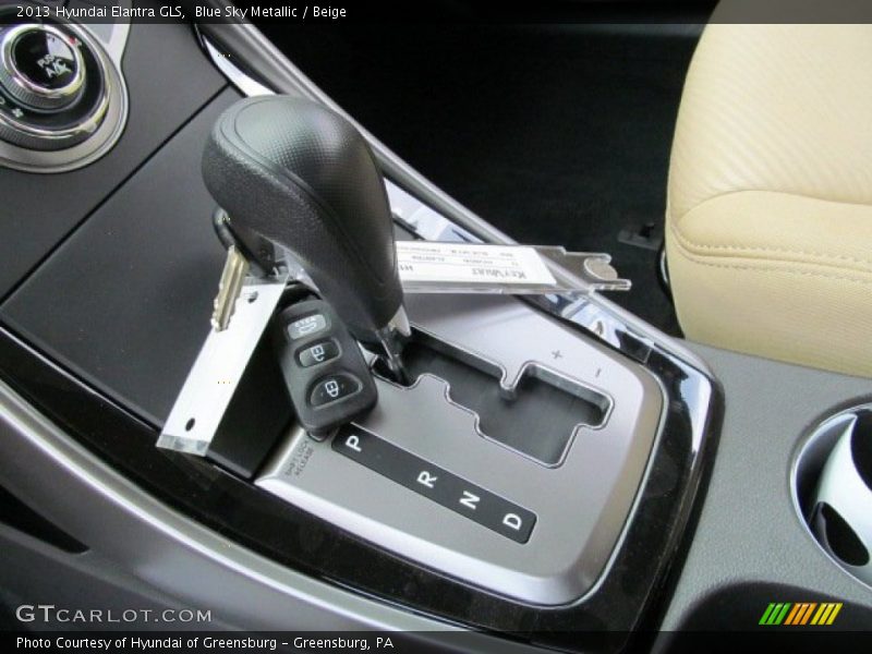 Blue Sky Metallic / Beige 2013 Hyundai Elantra GLS