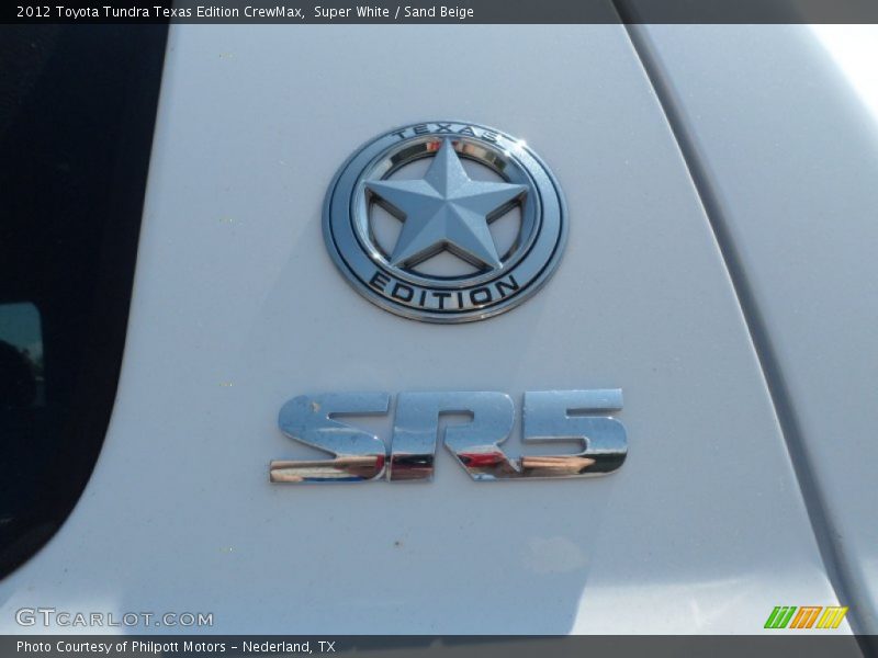 Super White / Sand Beige 2012 Toyota Tundra Texas Edition CrewMax
