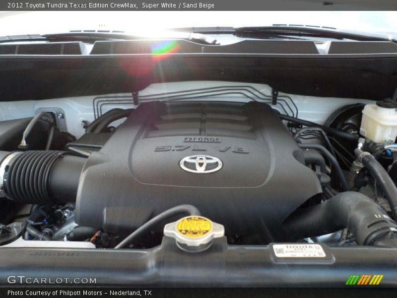 Super White / Sand Beige 2012 Toyota Tundra Texas Edition CrewMax