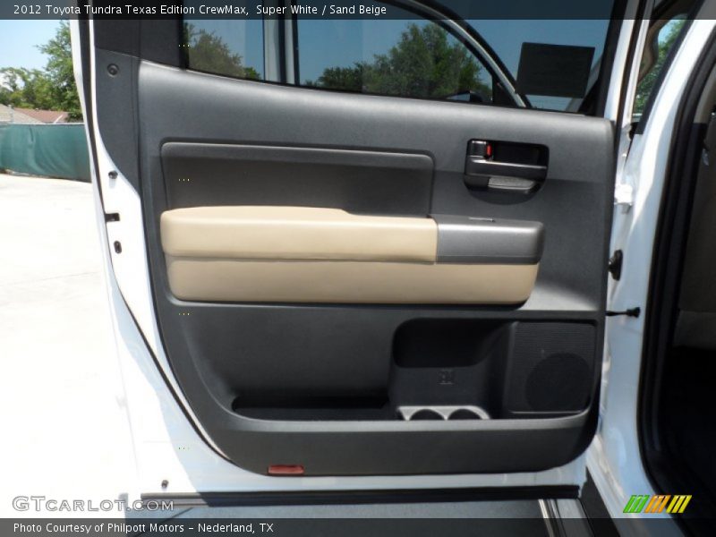 Super White / Sand Beige 2012 Toyota Tundra Texas Edition CrewMax