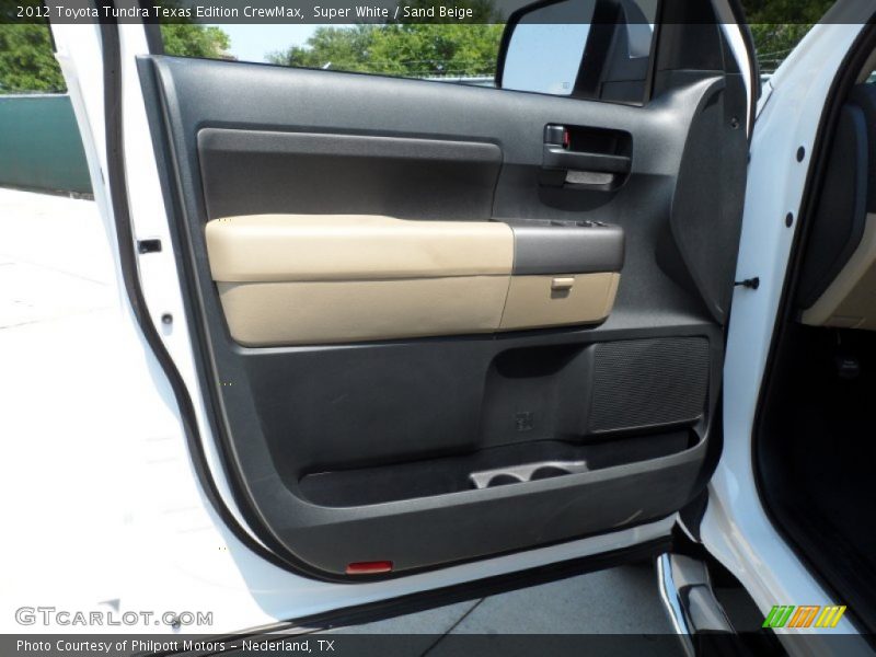 Super White / Sand Beige 2012 Toyota Tundra Texas Edition CrewMax