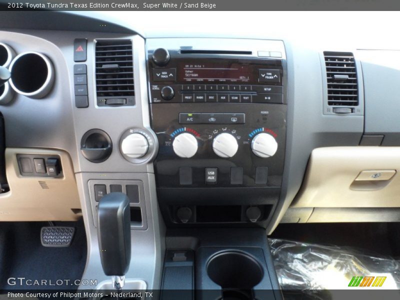 Super White / Sand Beige 2012 Toyota Tundra Texas Edition CrewMax