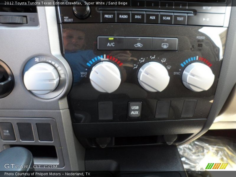 Super White / Sand Beige 2012 Toyota Tundra Texas Edition CrewMax