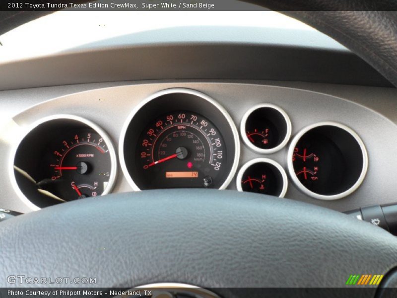 Super White / Sand Beige 2012 Toyota Tundra Texas Edition CrewMax