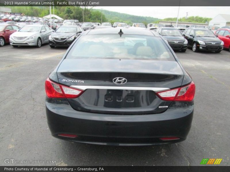 Pacific Blue Pearl / Camel 2013 Hyundai Sonata Limited
