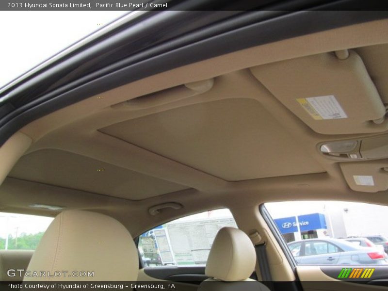 Pacific Blue Pearl / Camel 2013 Hyundai Sonata Limited