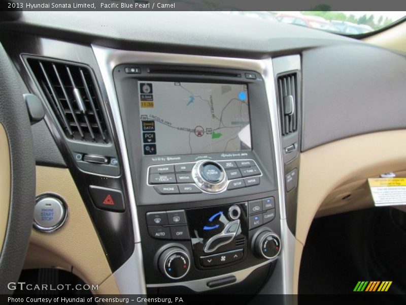 Pacific Blue Pearl / Camel 2013 Hyundai Sonata Limited