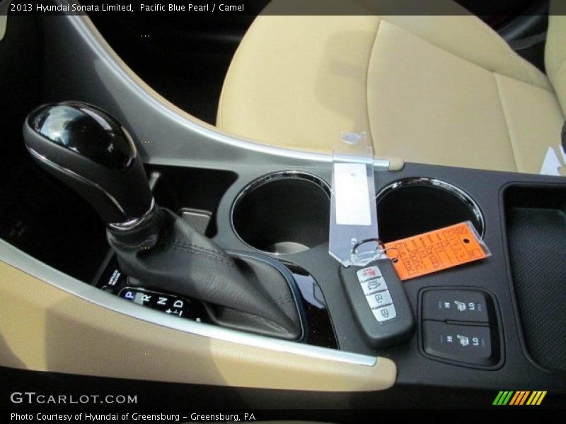 Pacific Blue Pearl / Camel 2013 Hyundai Sonata Limited