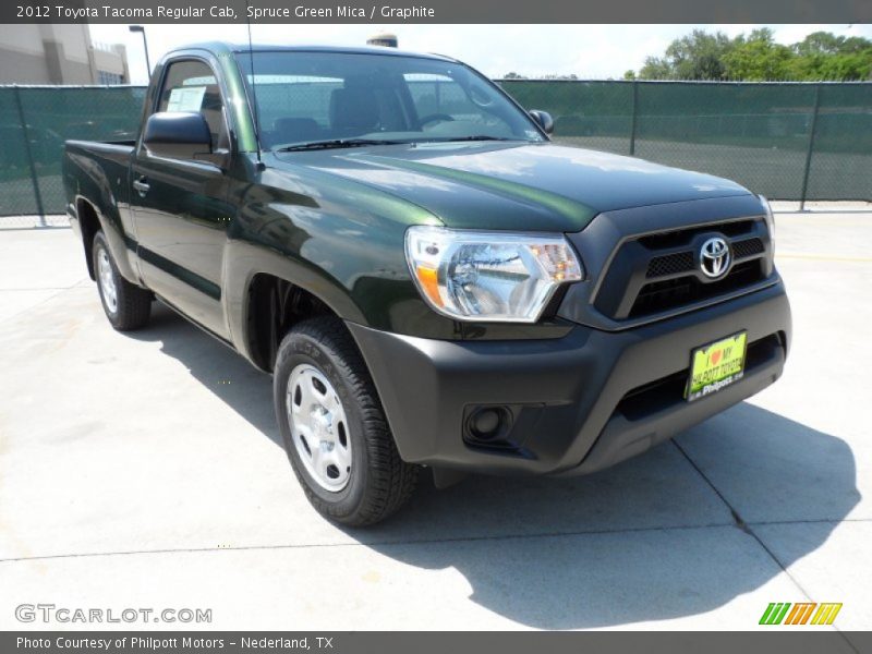 Spruce Green Mica / Graphite 2012 Toyota Tacoma Regular Cab