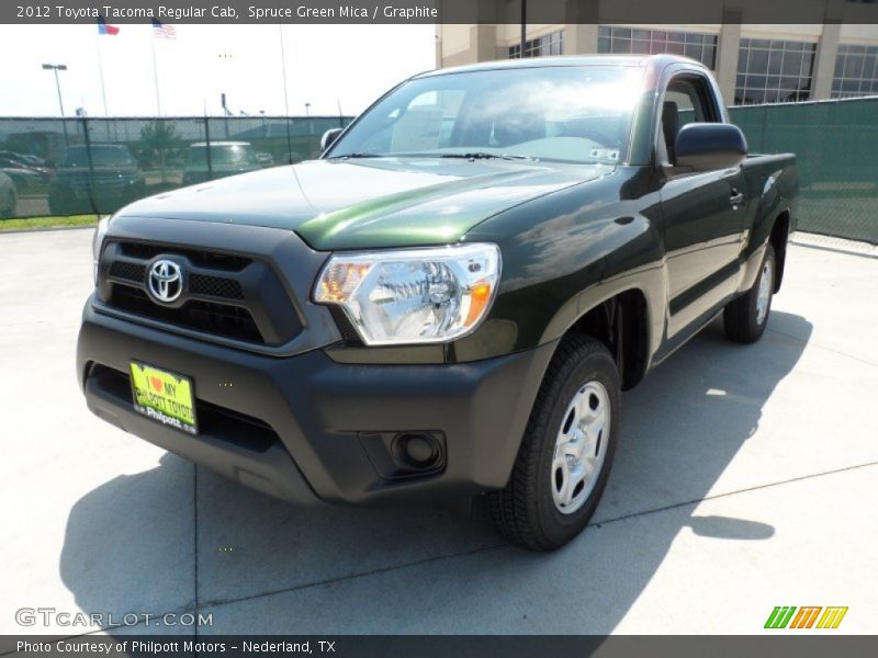 Spruce Green Mica / Graphite 2012 Toyota Tacoma Regular Cab