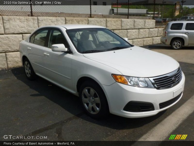 Clear White / Gray 2010 Kia Optima LX