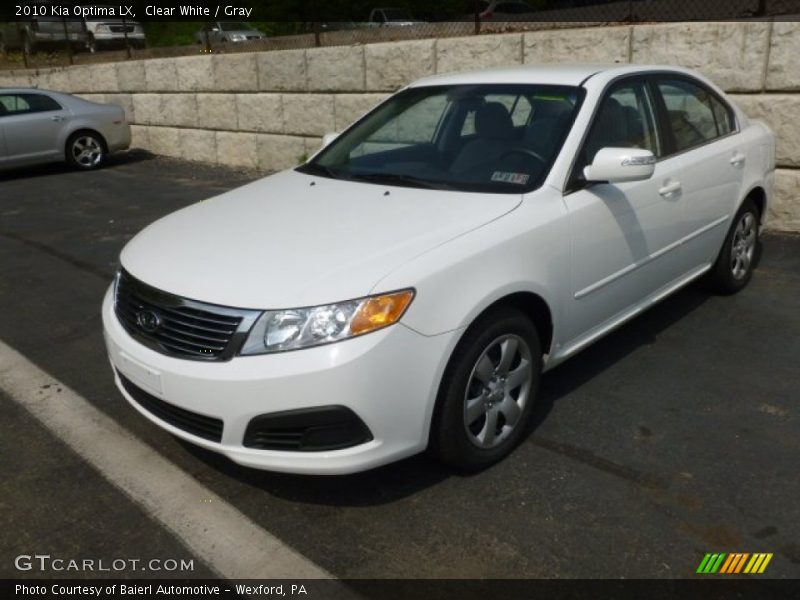Clear White / Gray 2010 Kia Optima LX