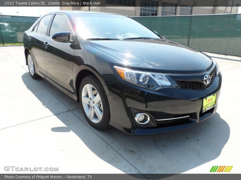 Cosmic Gray Mica / Black/Ash 2012 Toyota Camry SE