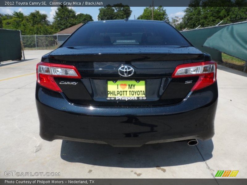 Cosmic Gray Mica / Black/Ash 2012 Toyota Camry SE