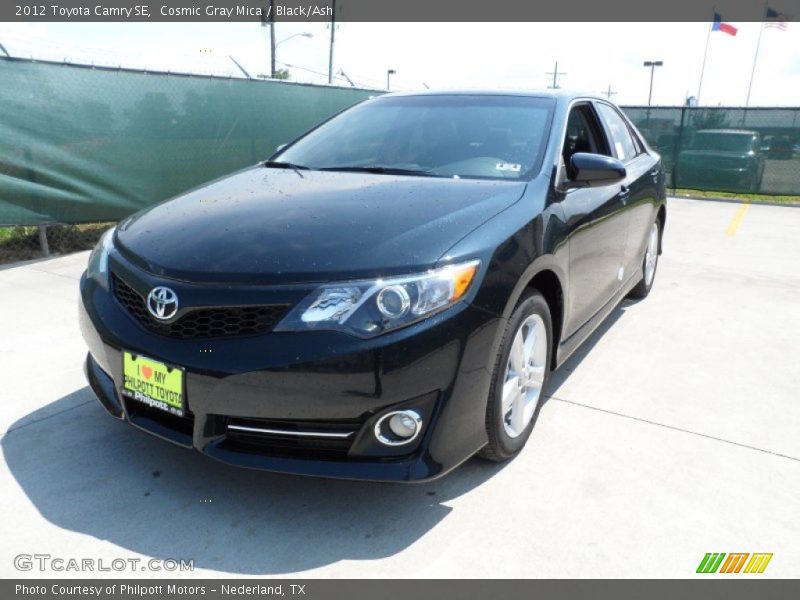 Cosmic Gray Mica / Black/Ash 2012 Toyota Camry SE