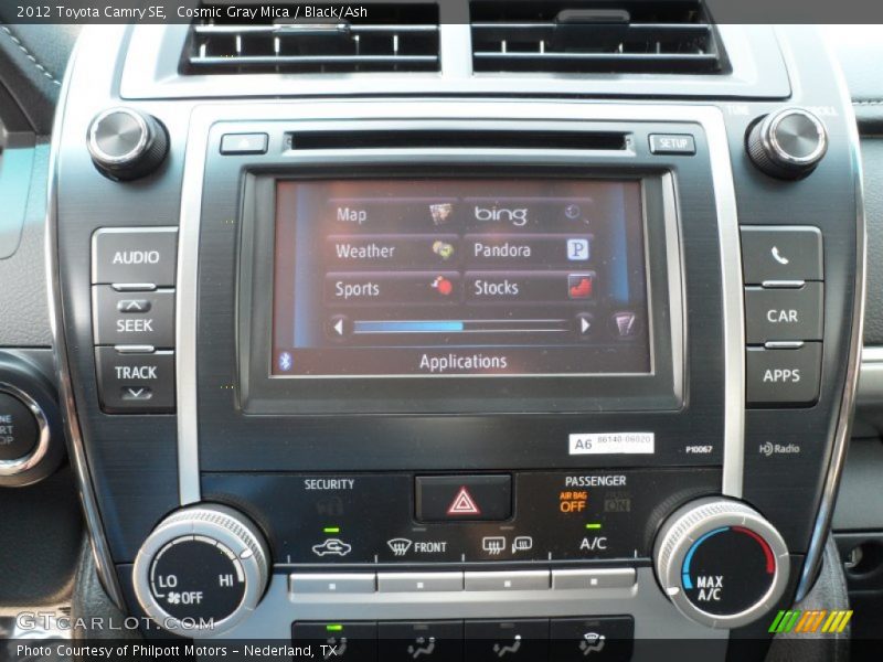 Cosmic Gray Mica / Black/Ash 2012 Toyota Camry SE