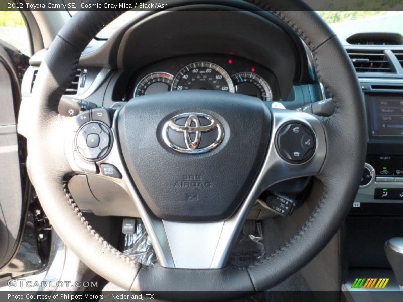 Cosmic Gray Mica / Black/Ash 2012 Toyota Camry SE