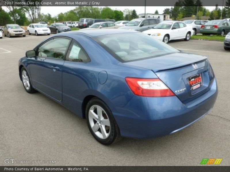 Atomic Blue Metallic / Gray 2007 Honda Civic EX Coupe