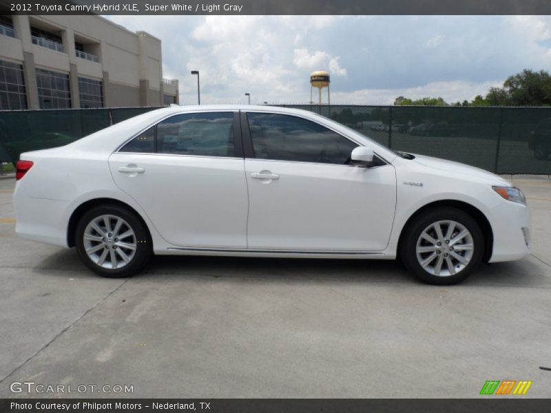 Super White / Light Gray 2012 Toyota Camry Hybrid XLE
