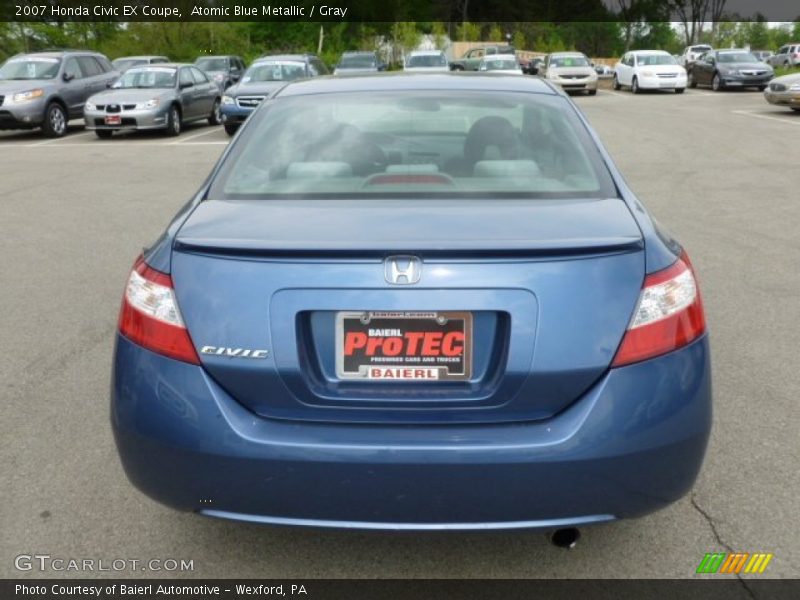 Atomic Blue Metallic / Gray 2007 Honda Civic EX Coupe